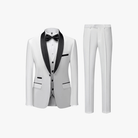 Mason | Men's Suits Slim Fit,3 Piece Suit for Men,2 Button Blazer Jacket Vest Pants with Tie,Men Tuxedo Suit Set - Mason Luxor Men Fashion