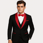 Mason | Men's Suits Slim Fit,3 Piece Suit for Men,2 Button Blazer Jacket Vest Pants with Tie,Men Tuxedo Suit Set - Mason Luxor Men Fashion
