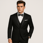 Mason | Men's Suits Slim Fit,3 Piece Suit for Men,2 Button Blazer Jacket Vest Pants with Tie,Men Tuxedo Suit Set - Mason Luxor Men Fashion