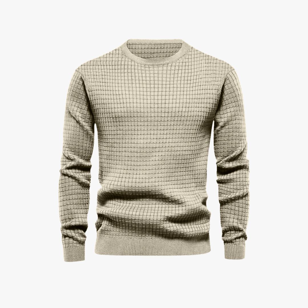 Mason | Men’s Textured Crewneck Sweater - Mason Luxor