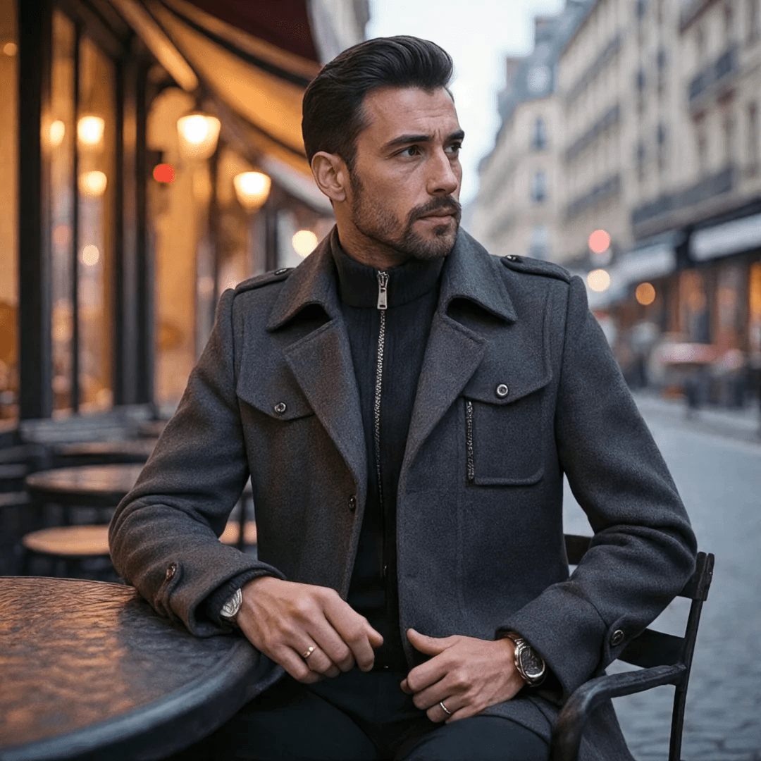 Mason | Men’s Wool Blend Overcoat - Mason Luxor