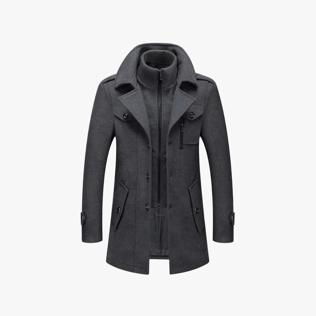 Mason | Men’s Wool Blend Overcoat - Mason Luxor