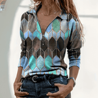 Mason | Retro Diamond Zip Polo Top – Bold Colour, Effortless Edge - Mason Luxor Men Fashion