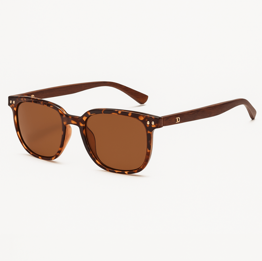 Mason | Retro Wooden Sunglasses – Unisex Vintage Style with UV Protection - Mason Luxor
