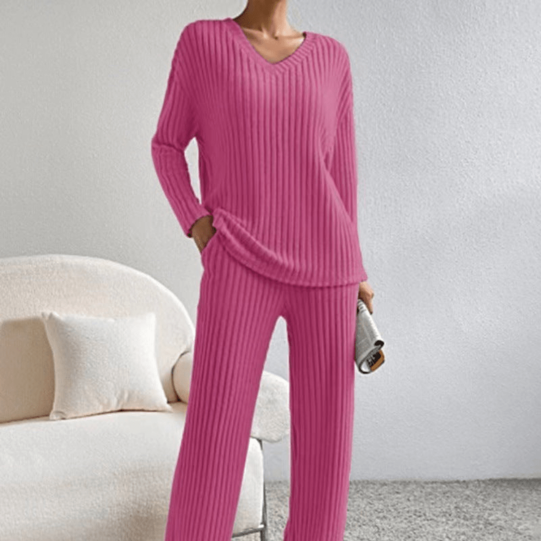 Mason | Ribbed Knit Loungewear Set – Soft 2 - Piece Cozy Lounge Outfit - Mason Luxor Men Fashion