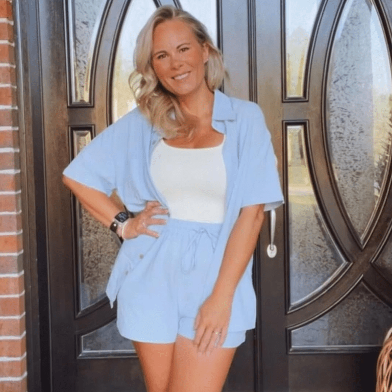 Mason | Short linen set for women short - sleeved top shorts 2 - piece summer set - Mason Luxor Men Fashion