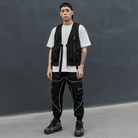 Mason | Techwear Combat Reflective Black Cargo Pants - Mason Luxor Men Fashion