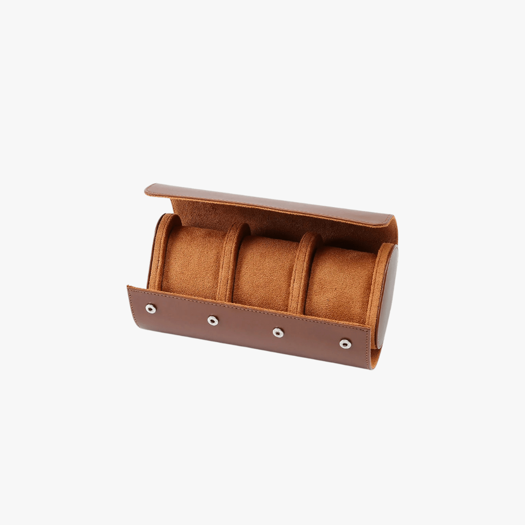 Mason | Travel Watch Case – PU Leather Roll for 1–3 Watches | Portable Storage - Mason Luxor Men Fashion