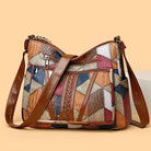 Mason | Vegan Leather Shoulder Bag | Trendy Everyday Handbag for Women - Colourful Patchwork - Mason Luxor Men Fashion