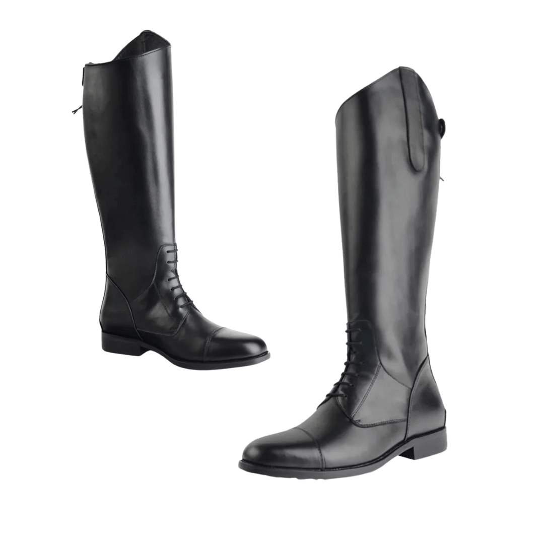 Mason | Women Equestrian Riding Boots Retro PU Leather Knight Boots - Mason Luxor Men Fashion