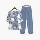 Mason | Women Two - Piece Spring Lounge Set with Butterfly Print - Mason Luxor Men Fashion