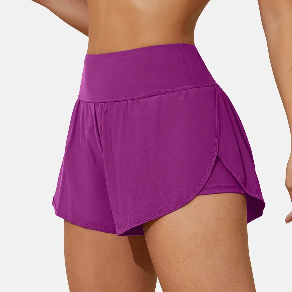 Mason | Women’s 2 - in - 1 High - Waisted Swim Shorts – Split Hem with Pockets - Mason Luxor Men Fashion