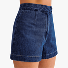 Mason | Women’s 2 - Piece Denim Set – Sleeveless Button - Up Vest & High - Waist Shorts - Mason Luxor
