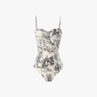 Mason | Women’s 2 - Piece Swimwear Set – Printed Corset Swimsuit & Wrap Skirt - Mason Luxor Men Fashion