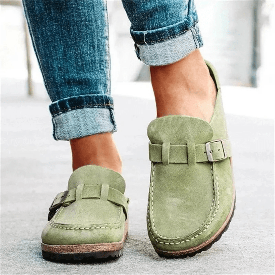 Mason | Women’s Closed Toe Wedge Sandals – Vintage Buckle Strap Summer Shoes - Mason Luxor Men Fashion