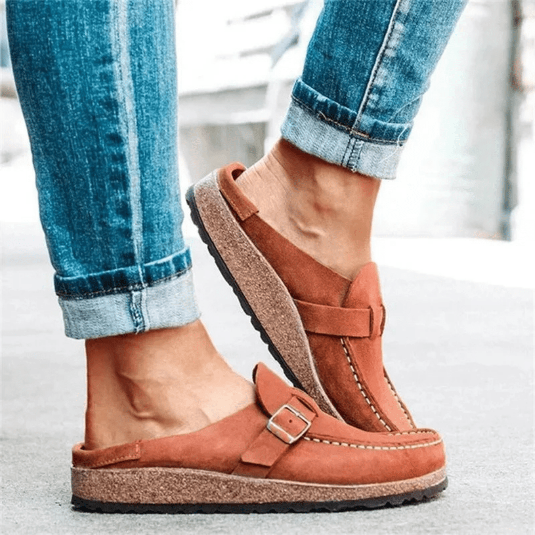Mason | Women’s Closed Toe Wedge Sandals – Vintage Buckle Strap Summer Shoes - Mason Luxor Men Fashion