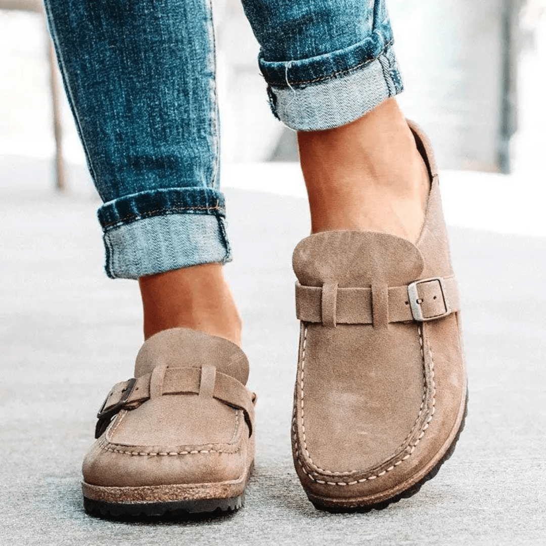 Mason | Women’s Closed Toe Wedge Sandals – Vintage Buckle Strap Summer Shoes - Mason Luxor Men Fashion