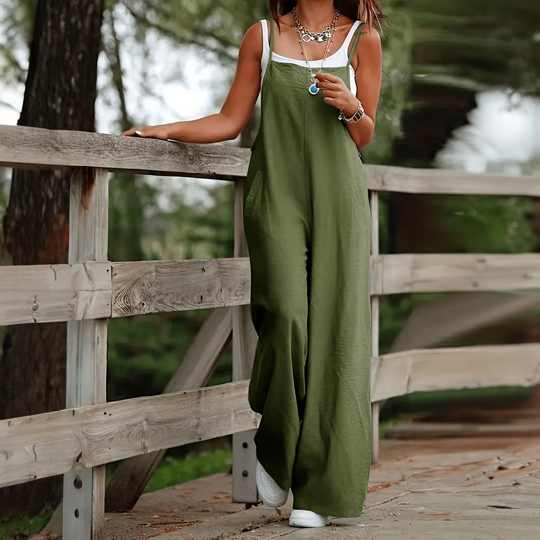 Mason | Women’s Loose Fit Jumpsuit – Sleeveless Wide Leg Overalls with Pockets - Mason Luxor Men Fashion