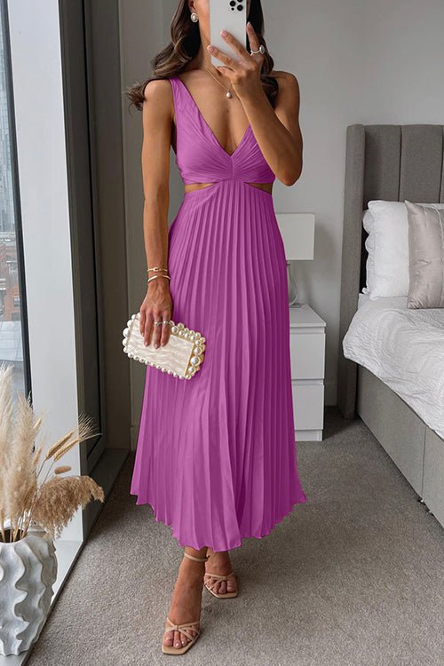 Mason | Women’s Pleated Maxi Dress - Mason Luxor