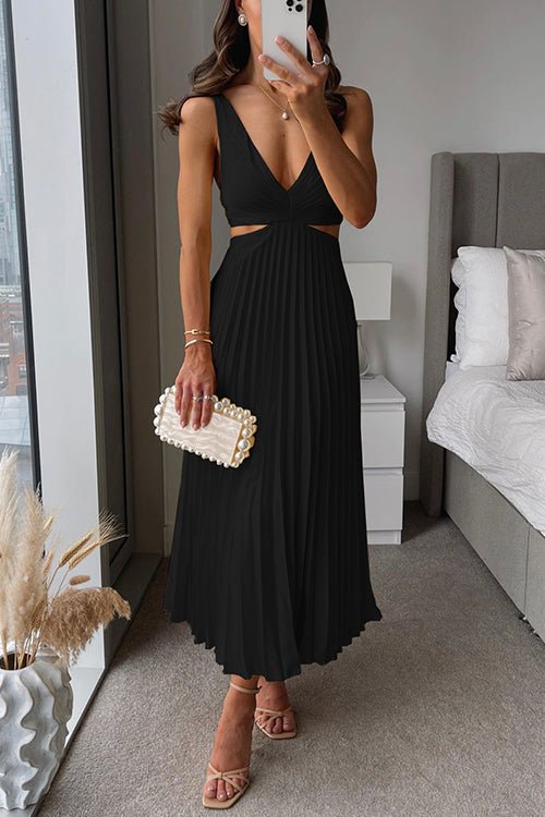 Mason | Women’s Pleated Maxi Dress - Mason Luxor