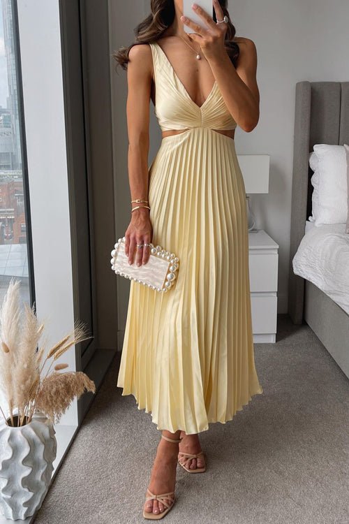 Mason | Women’s Pleated Maxi Dress - Mason Luxor