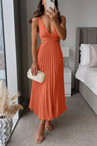 Mason | Women’s Pleated Maxi Dress - Mason Luxor