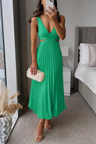 Mason | Women’s Pleated Maxi Dress - Mason Luxor