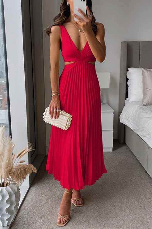 Mason | Women’s Pleated Maxi Dress - Mason Luxor