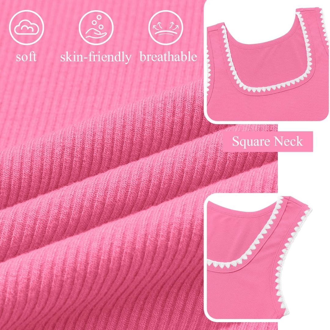 Mason | Women’s Ribbed Square Neck Tank Top – Soft, Stretchy & Summer - Ready - Mason Luxor Men Fashion