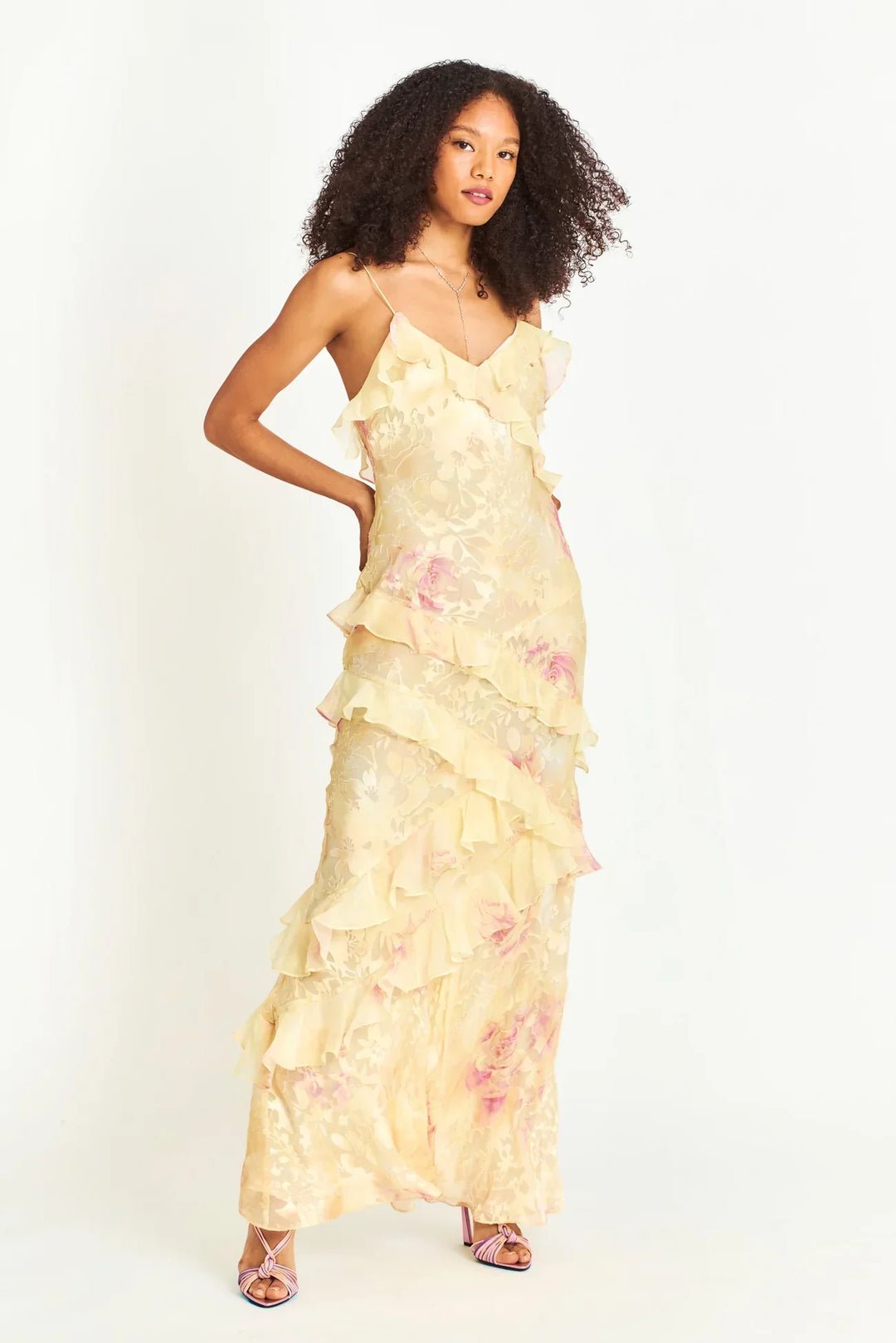 Mason | Women’s Ruffle Maxi Dress - Mason Luxor