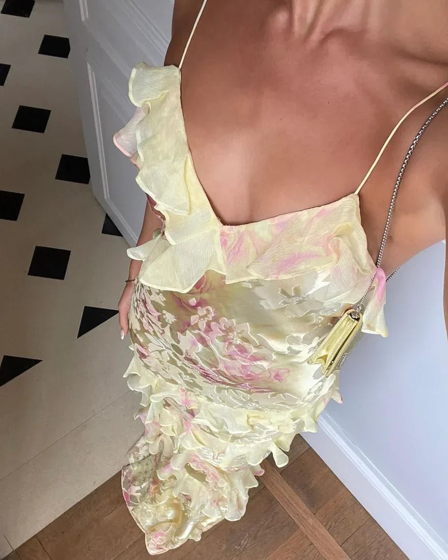 Mason | Women’s Ruffle Maxi Dress - Mason Luxor