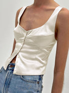 Mason | Women’s Silk Tank Top – Modern Fit, Versatile White Camisole - Mason Luxor