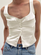 Mason | Women’s Silk Tank Top – Modern Fit, Versatile White Camisole - Mason Luxor