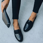 Mason | Women’s Suede Loafers – Croc - Texture Slip - On Flats - Mason Luxor Men Fashion