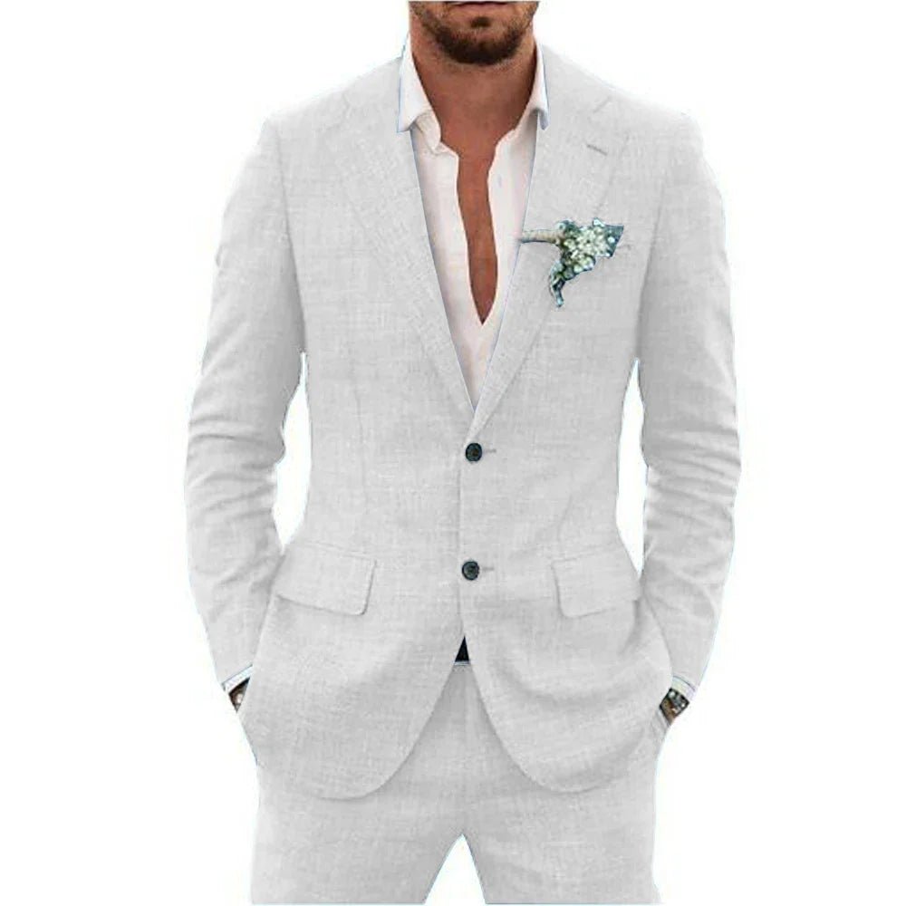Men’s 2 - Piece Wedding Suits With Flap Pockets | Business - Mason Luxor