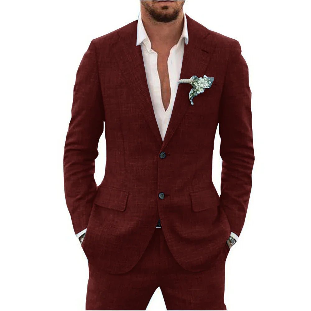 Men’s 2 - Piece Wedding Suits With Flap Pockets | Business - Mason Luxor