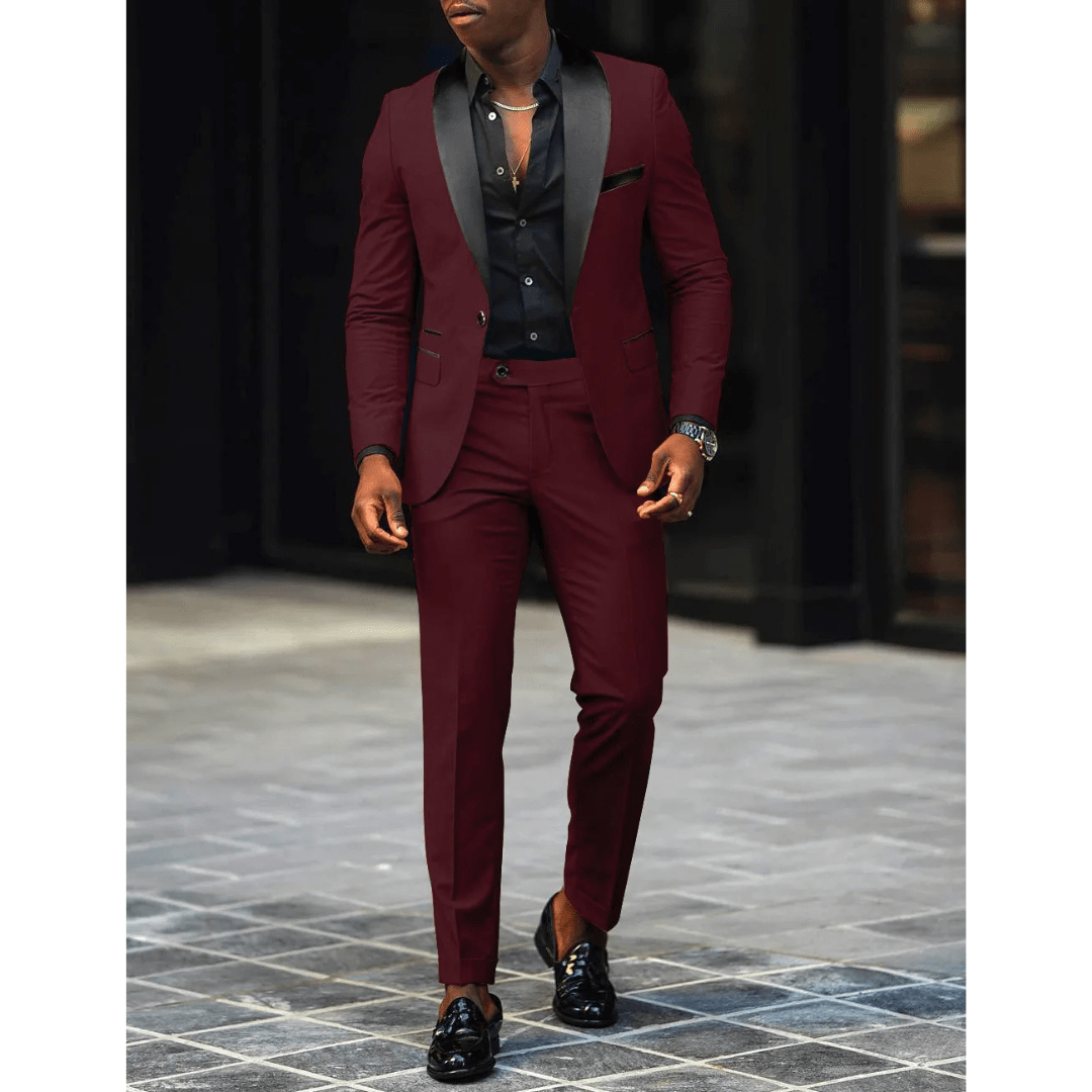 Men’s 2 - Piece Wedding Suits With Shawl Lapel Design | Tailored - Mason Luxor