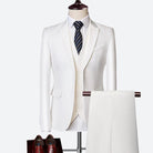 Men’s 3 - Piece Wedding Suits With Buttoned Vest | Business - Mason Luxor