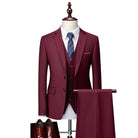 Men’s 3 - Piece Wedding Suits With Buttoned Vest | Business - Mason Luxor