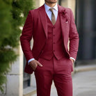 Men’s 3 - Piece Wedding Suits With Lapel Collar | Formal - Mason Luxor
