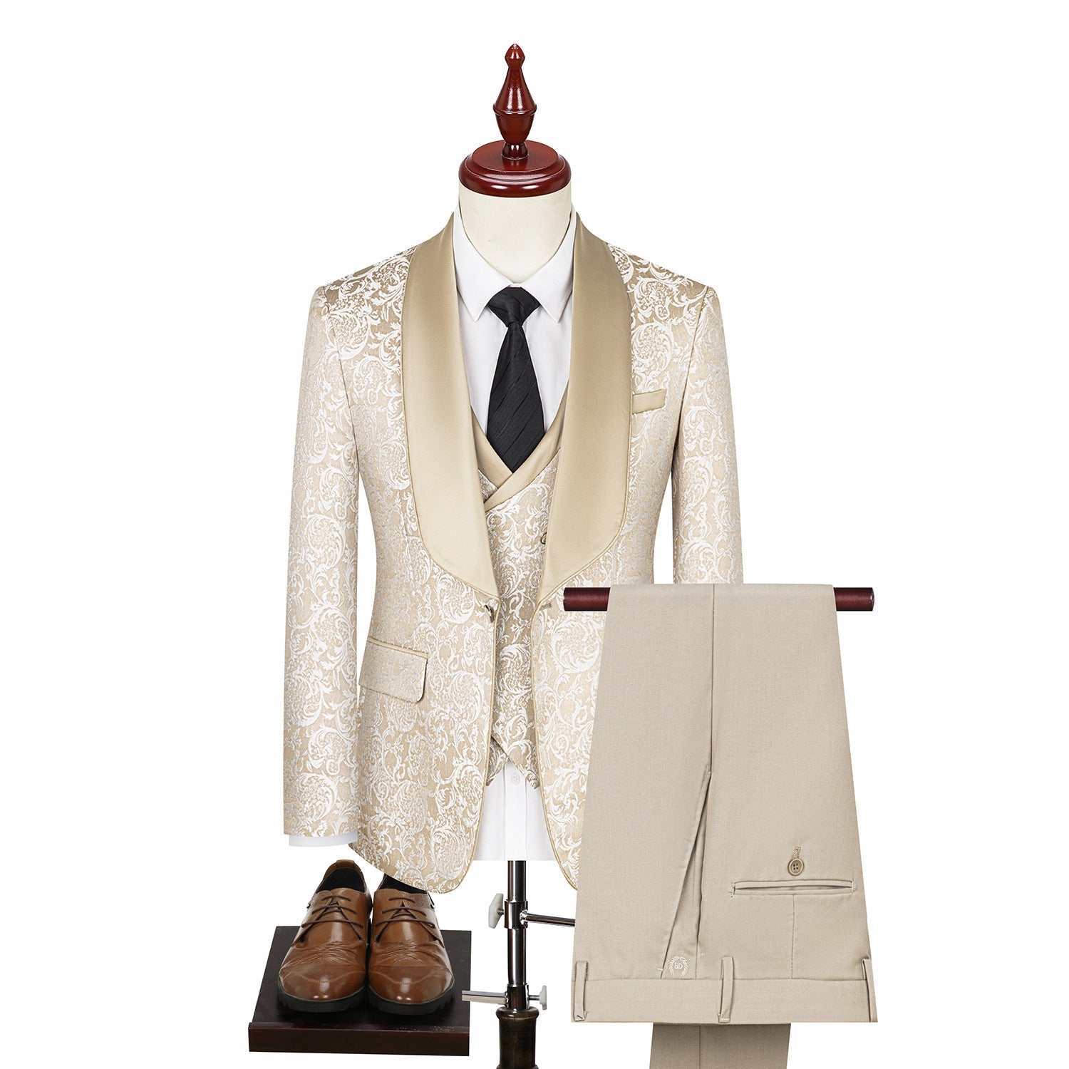 Men’s 3 - Piece Wedding Suits With Patterned Jacket | Tailored - Mason Luxor