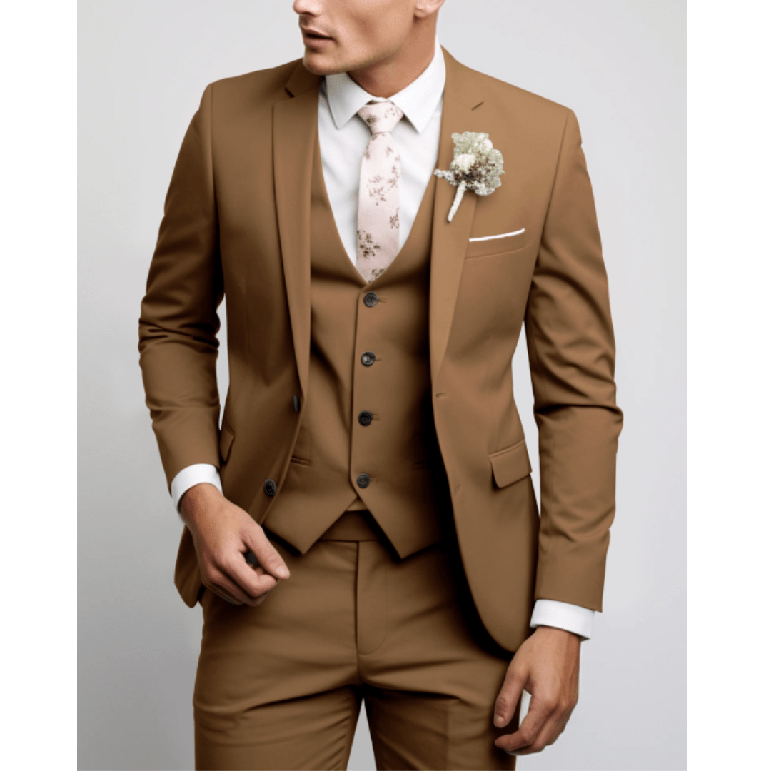 Men’s 3 - Piece Wedding Suits With Slim - Fit Design | Tailored - Mason Luxor