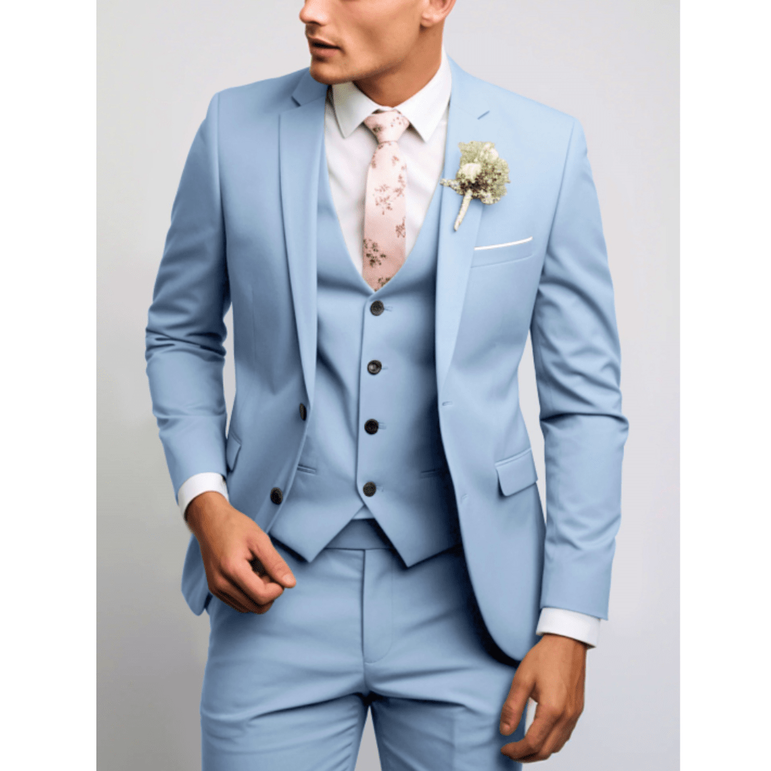 Men’s 3 - Piece Wedding Suits With Slim - Fit Design | Tailored - Mason Luxor