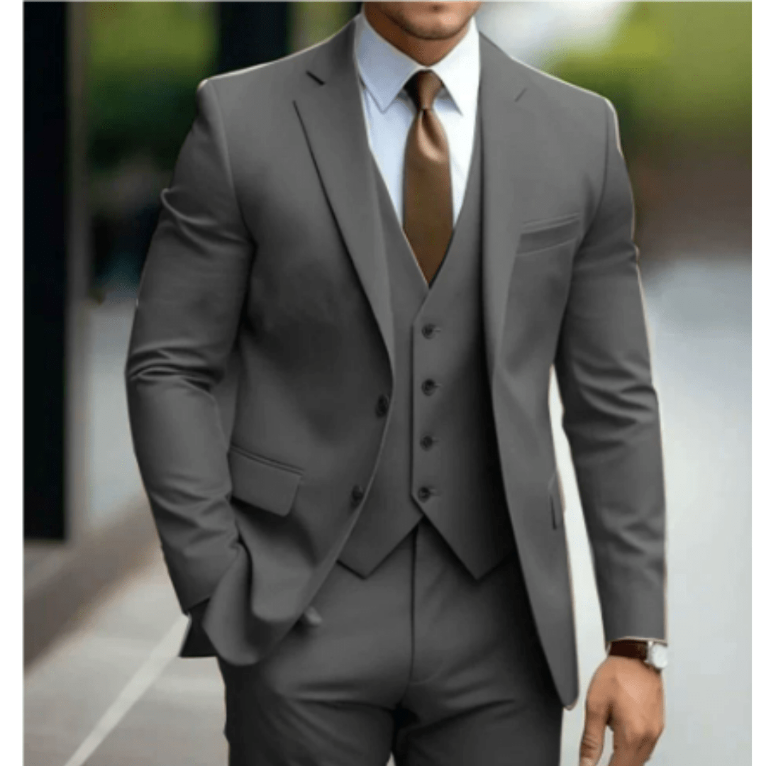 Men’s 3 - Piece Wedding Suits With Slim - Fit Design | Wedding - Mason Luxor