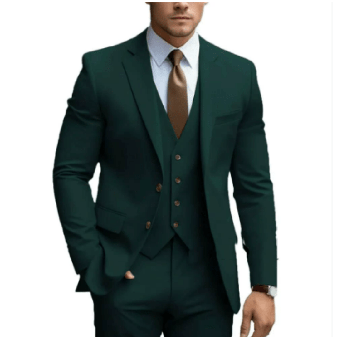 Men’s 3 - Piece Wedding Suits With Slim - Fit Design | Wedding - Mason Luxor