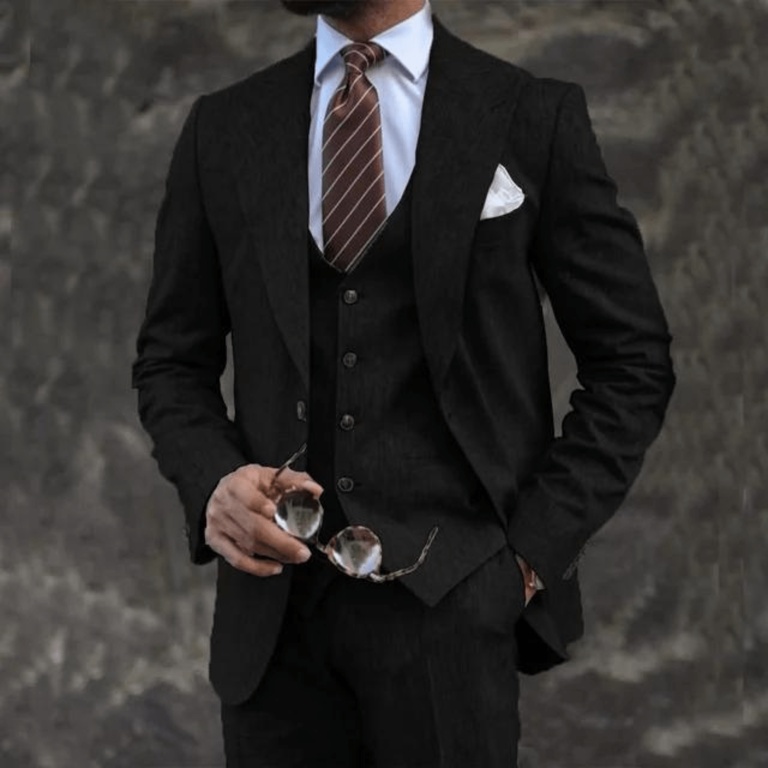 Men’s 3 - Piece Wedding Suits With Tailored Waistcoat | Business - Mason Luxor