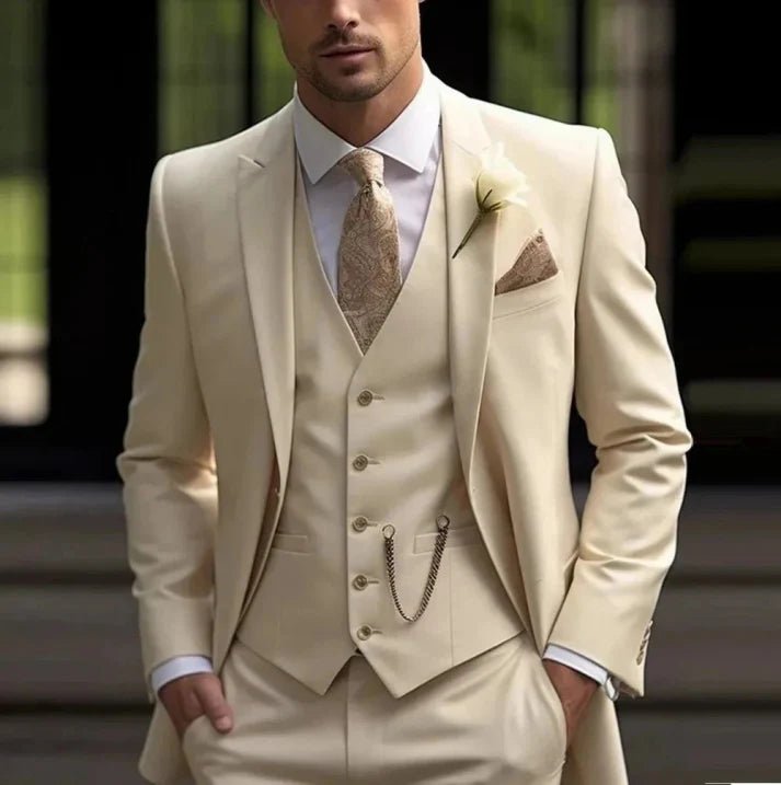 Men’s 3 - Piece Wedding Suits With Waistcoat | Tailored - Mason Luxor