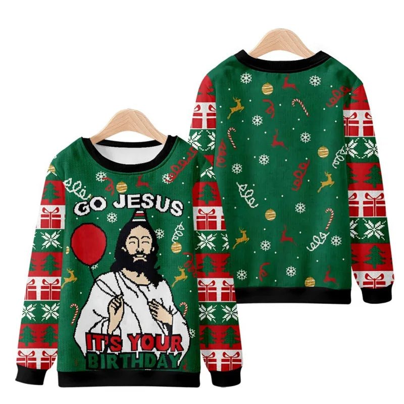 Men’s 3D Christmas Jumper With Festive Prints | Novelty - Mason Luxor