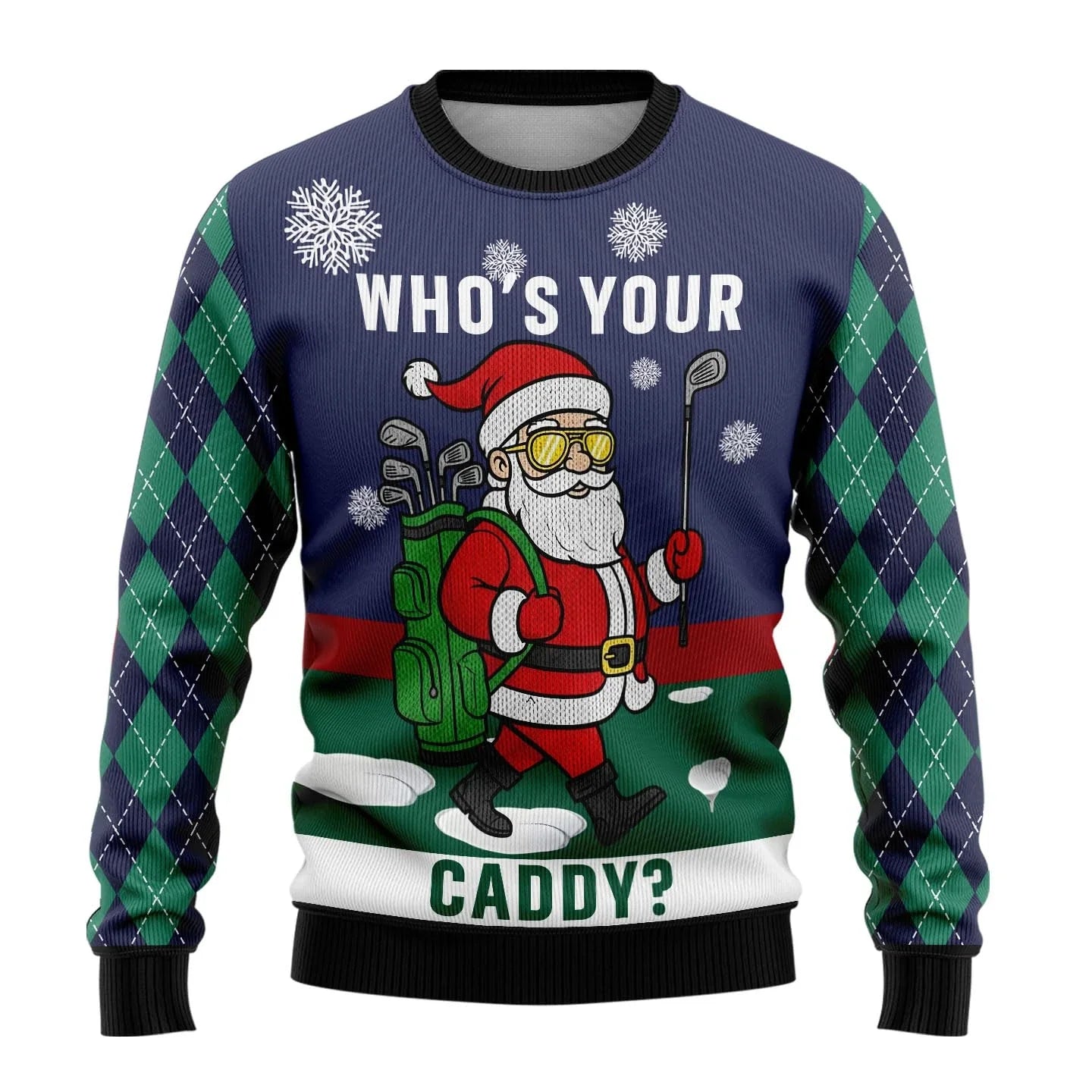 Men’s 3D Christmas Jumper With Funny Festive Prints | Novelty - Mason Luxor