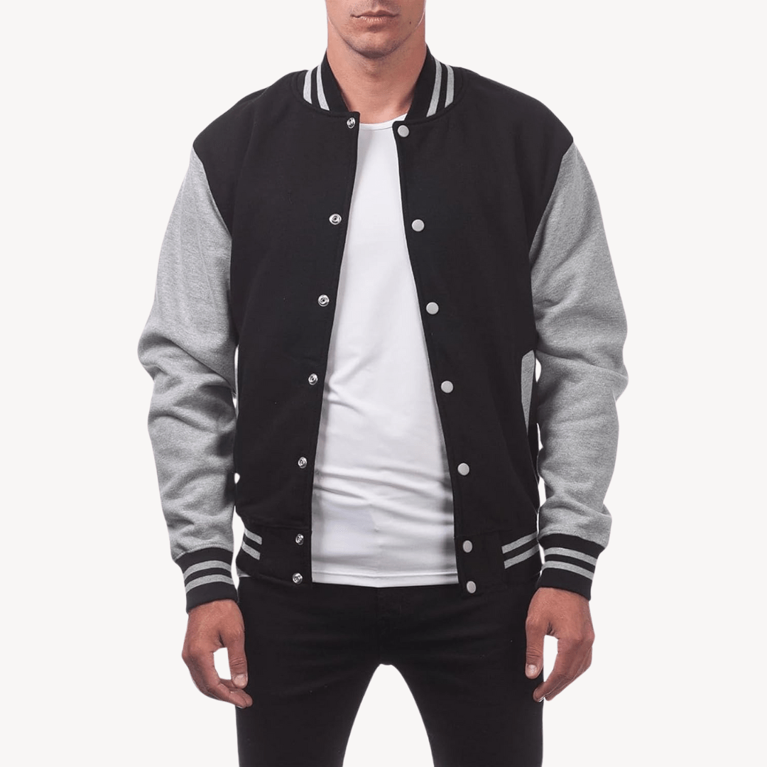 Men’s Baseball Jacket with Snap Buttons | Varsity - Mason Luxor
